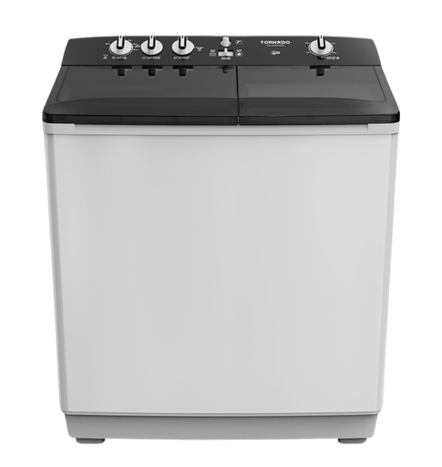 [2004134] غساله تورنيدو هاف 10ك حوضين جسم معدني بالطلمبه ابيض TVH-HM10TSP(WK)