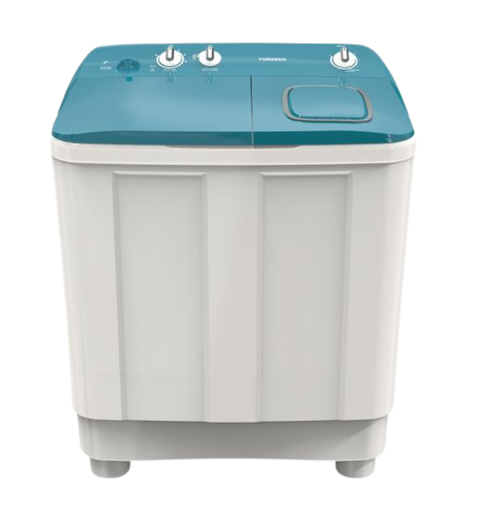 [2004148] غساله تورنيدو هاف 12ك حوضين الشكل الجديد غطاء تركواز TMH-HS12C(WA)