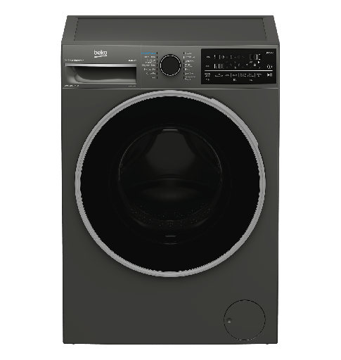 [7175743800] غساله بيكو 12ك 1400 لفه 7ك مجفف رمادي ديجيتال بالبخار انفرتر واي فاي BWD12840MCI