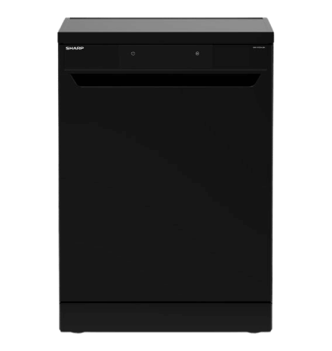 [2004282] غساله اطباق شارب 15 فرد اسود ديجيتال انفرتر 10 برنامج غسيل صامت وتعقيم وتجفيف 3 رف و 3 رشاش QW-V1015A-BK