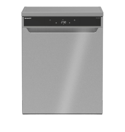 [2004371] غساله اطباق شارب 14 فرد سلفر 10 برنامج ديجيتال انفرتر تانك تخزين تنظيف بالبخار وتجفيف وغسيل صامت 3 رف 3 رشاش QW-V1014A-SS