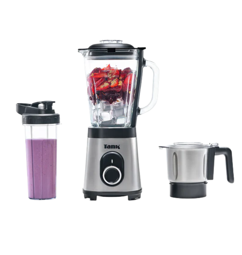 [31/002/0004] خلاط تانك سوبر زجاجي 800 وات 3*1مع مطحنه ستانلس SS Grinder - YB-S62K GR