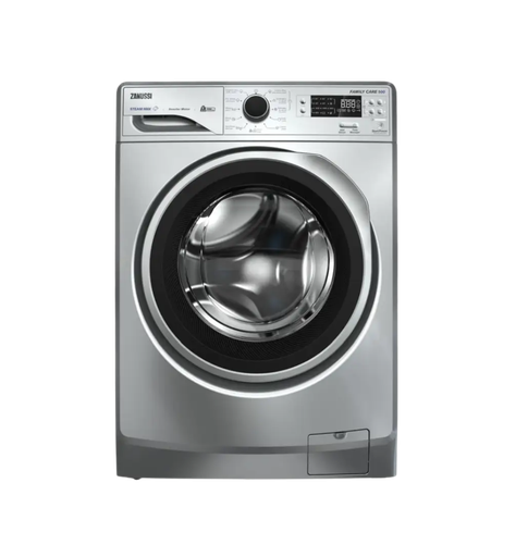 [914909449] غساله زانوسي ديجيتال 7ك 1200 لفه TC4 فضي موتور انفرتر باب اسود باطار فضي ZWF7241SS7
