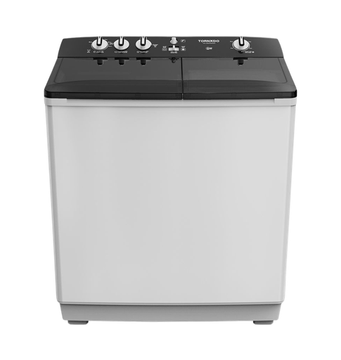 [2004986] غساله تورنيدو هاف 7ك حوضين جسم معدني ابيض TVH-HM07T(WK)