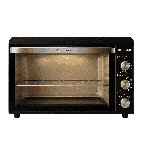 [500020186] فرن فريش 48 لتر شوايه ومروحه اسود باب زجاج مزدوج ايكو بلس FR-4804RCL