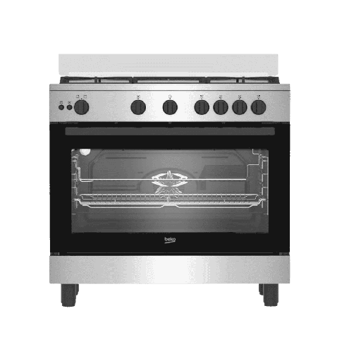 [9152131111] بوتجاز بيكو 5ش امان كامل 90 ستانلس مروحتين تبريد وطهى حوامل حديد BGGR 12113 GXF