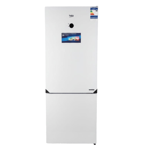 [7295847904] ثلاجه بيكو 490 لتر كومبي ديجيتال زجاج ابيض B5RCNE565HXPWE