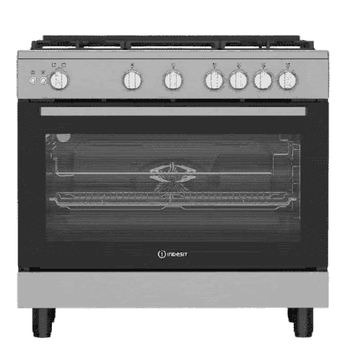 [2006131] بوتجاز انديست 90سم ستانلس اسود امان كامل مروحه INR9 GGF 21115 XNA