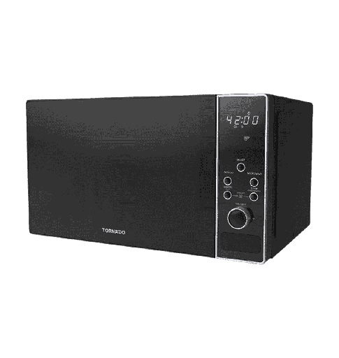 [2006153] ميكروويف تورنيدو 25 لتر ديجيتال سولو 900 وات اسود 8 برامج للطهي TMDS-25EL-BKS