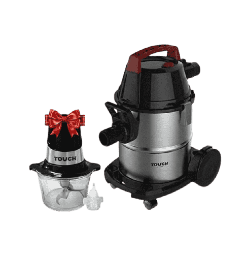 [40808] مكنسه تاتش برميل توربين بلاس 2600 وات شفط اتربه ومياه + كبه زجاج هديه