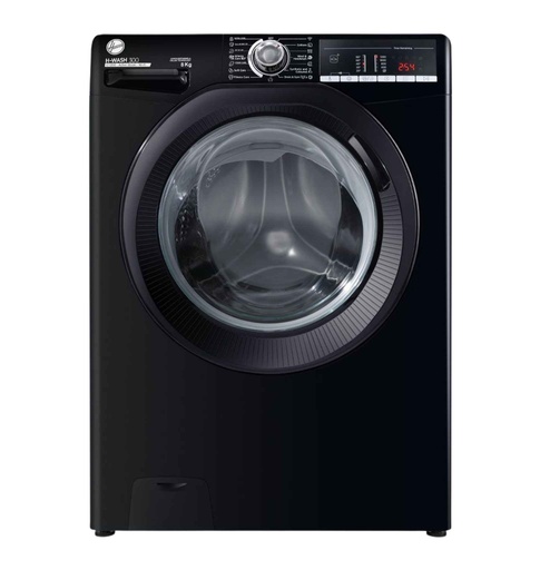 [2006244] غساله هوفر 8كيلو 1200 لفه اسود باب كروم WIFI بالبخار H3WOS283TABB4ELA