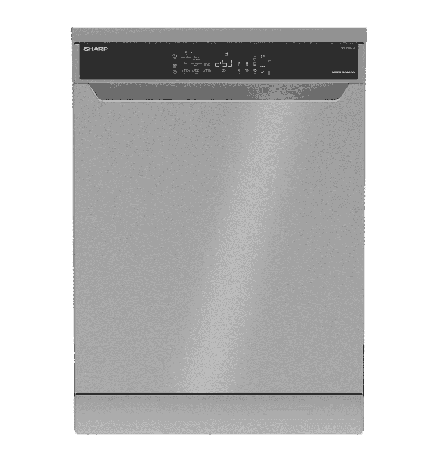 [2006601] غساله اطباق شارب 15 فرد 8 برنامج سلفر ديجيتال QW-V815A-SS