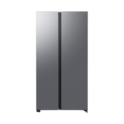 [2007212] ثلاجه سامسونج سايد باي سايد 659 لتر سلفر Wi-Fi انفرتر RS70F65QAT/MR